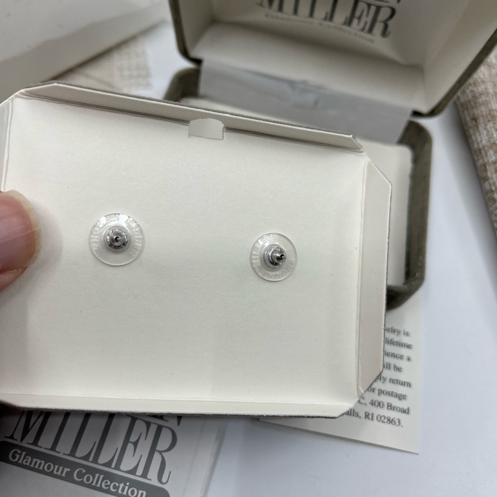 Nolan Miller Glamour Collection Pave Triple Circle Earrings w/ Box and Cert - Picture 6 of 17